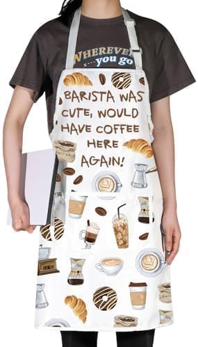 JNIAP Coffee Barista Apron Coffee Shop Apron It's A Good Day To Get A Coffee Gifts Coffee Apron For Women Men