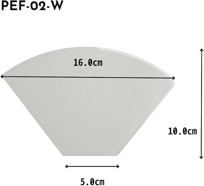Hario Pegasus Flat Bottom Filters, Size 02, White, 100ct (Pack of 2)