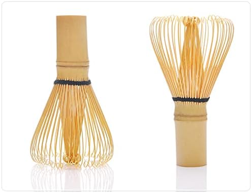 Handcrafted Golden Bamboo Matcha Whisk, Traditional Japanese Chasen Matcha Stirrer -Bamboo Whisk Made from Durable and Sustainable Organic Bamboo