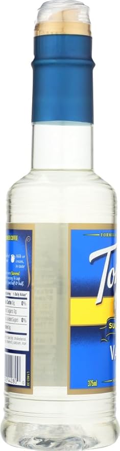 Torani Vanilla Flavored Syrup, Sugar Free, Kosher, 12.7 Fluid Ounces (Pack Of 4)