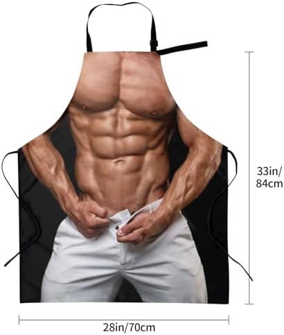 Apron Strong people waterproof work apron for kitchen cooking BBQ party perfect holiday gift with 2 Pockets - Image 5