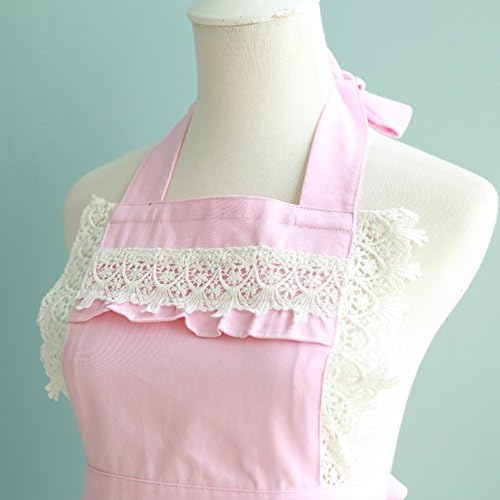 Hyzrz Lovely Home Work Adjustable Apron Cake Kitchen Cooking Women Girls Aprons With Pocket for Gift, Pink - Image 3