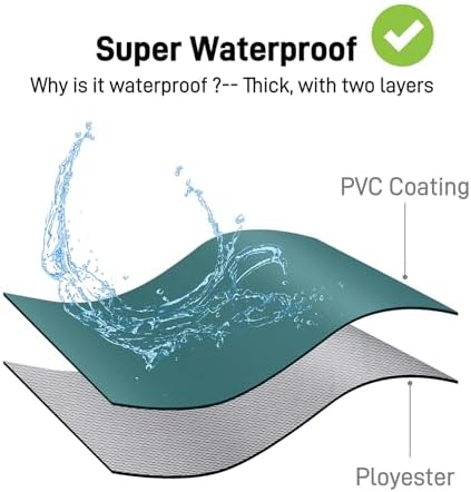 Waterproof Apron with Comfortable Adjustable Bib Rubber Vinyl Dishwasher Heavy Duty Apron for Men Women Dishwashing - Image 2