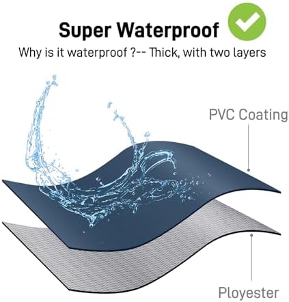 Waterproof Apron with Comfortable Adjustable Bib Rubber Vinyl Dishwasher Heavy Duty Apron for Men Women Dishwashing - Image 2