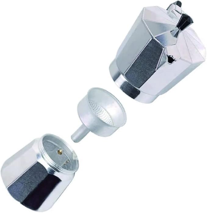 J&V TEXTILES Stovetop Espresso and Coffee Maker, Moka Pot for Classic Italian and Cuban Café Brewing, Cafeteria, (12-Cup)