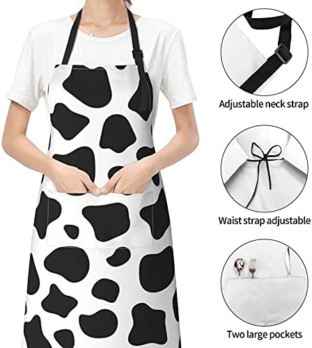 Perinsto Waterproof Apron With 2 Pockets Kitchen Chef Aprons Bibs For Cooking Baking Painting Gardening Grooming - Image 3