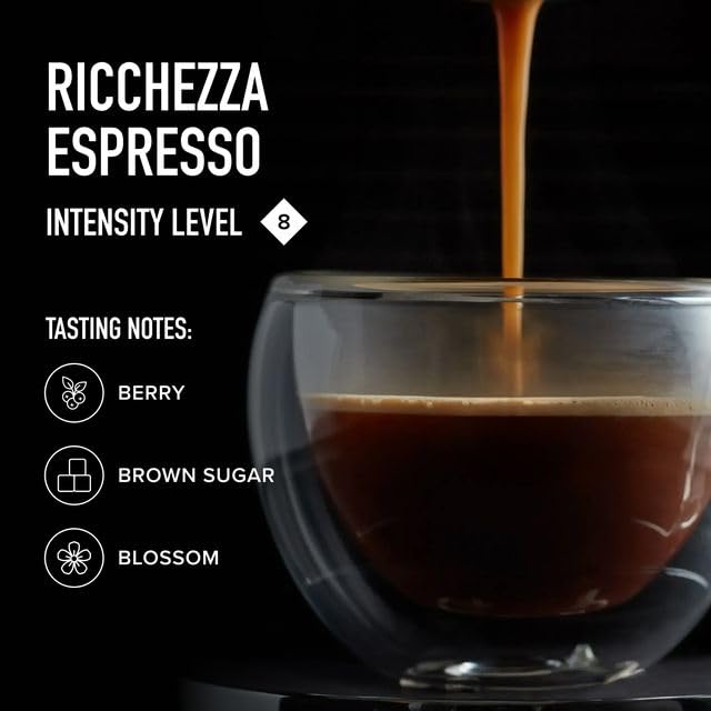 Peet's Coffee, Medium Roast Espresso Capsules, Compatible with Nespresso Original Machine, 100% Arabica Coffee - Ricchezza Intensity 8, 50 Count (5 Boxes of 10 Espresso Capsules)