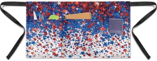 Server Apron with 3 Pockets 13 Inch Short Half Waist Aprons Waterproof Cooking Aprons for Women Men by Unknown