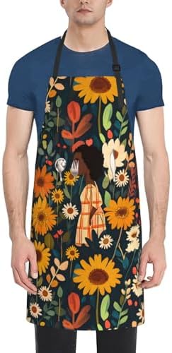 Apron Strong people waterproof work apron for kitchen cooking BBQ party perfect holiday gift with 2 Pockets - Image 2