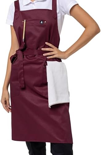 Aquasafe Water-Repellent Cross-Back Bib Apron - Unisex One Size - Image 6