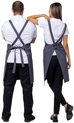 Aquasafe Water-Repellent Cross-Back Bib Apron - Unisex One Size - Image 4