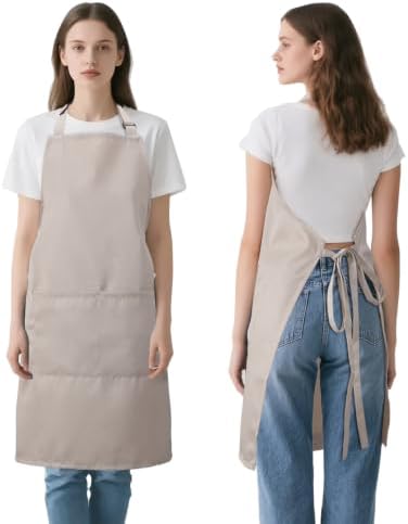 Kitchen Bib Chef Apron for Women Men with Pockets | Waterproof, Large Pockets, Adjustable Neck Strap, For Cooking, Painting, Pottery, Ceramics - Image 7