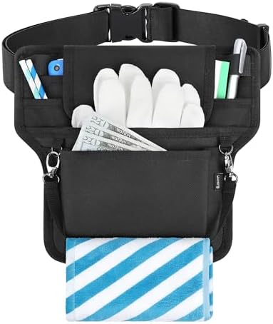 Likesing Server Apron, Serving Apron with Pockets for Waitress, Waiter Waist Tool Pouch Bag with 59'' Adjustable Belt by Makelifethewayyoulike