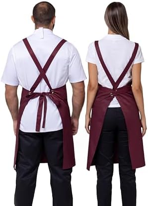 Aquasafe Water-Repellent Cross-Back Bib Apron - Unisex One Size - Image 4