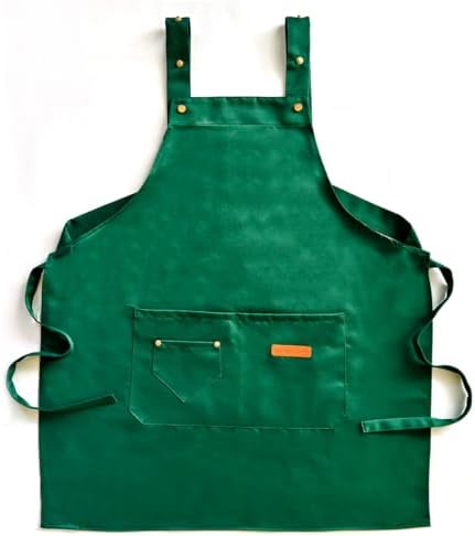 Chef Apron Bib Apron with 2 Large Pockets Adjustable Neck Strap Kitchen Apron Cooking Apron Stripes Baking Apron - Image 2