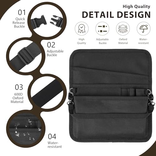 Likesing Server Apron, Serving Apron with Pockets for Waitress, Waiter Waist Tool Pouch Bag with 59'' Adjustable Belt - Image 4