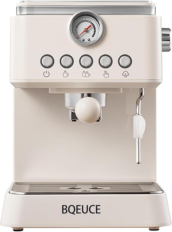 Espresso Machine 20 Bar, Upgraded 1300W Espresso Maker with Milk Frother Steam Wand, Semi-Automatic Espresso Coffee Machines for Home, for Cappuccino, Latte, 50oz Removable Water Tank (white)