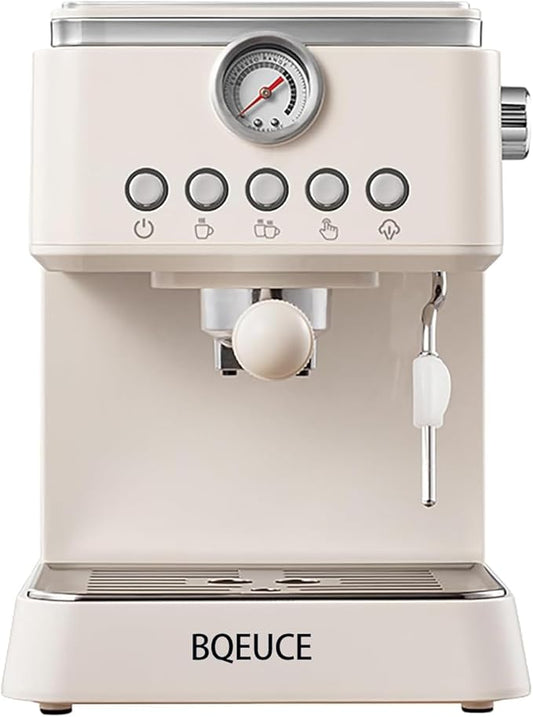 Espresso Machine 20 Bar, Upgraded 1300W Espresso Maker with Milk Frother Steam Wand, Semi-Automatic Espresso Coffee Machines for Home, for Cappuccino, Latte, 50oz Removable Water Tank (white)