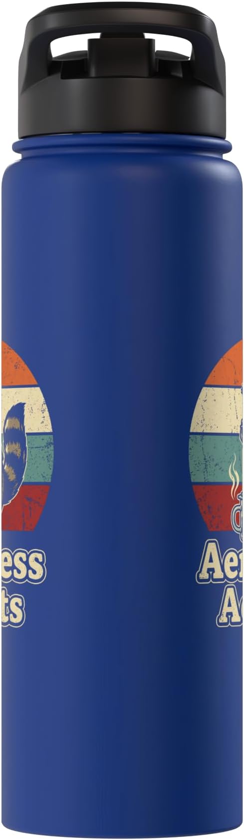 Retro Raccoon Coffee Lover Shirts AeroPress Addicts Stainless Steel Insulated Water Bottle