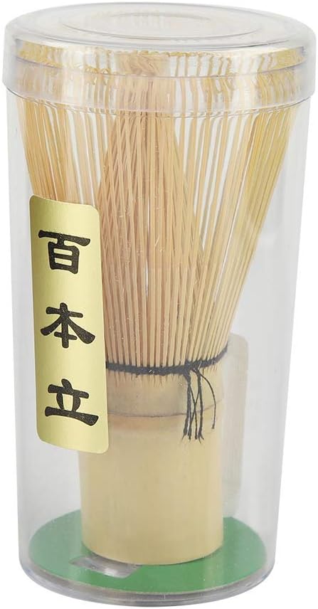 Fdit Tea Whisk for Matcha Powder, 100 Prongs, Bamboo Chasen, 6x11cm, Traditional Tea Ceremony Tool