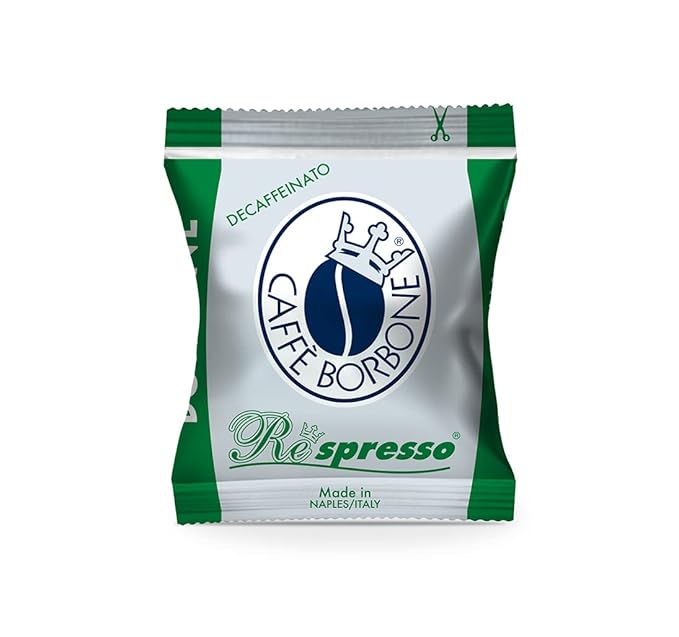 Caffè Borbone Green Blend Decaffeinated Nespresso Compatible Espresso Coffee Pods, 100 Count Espresso Pods