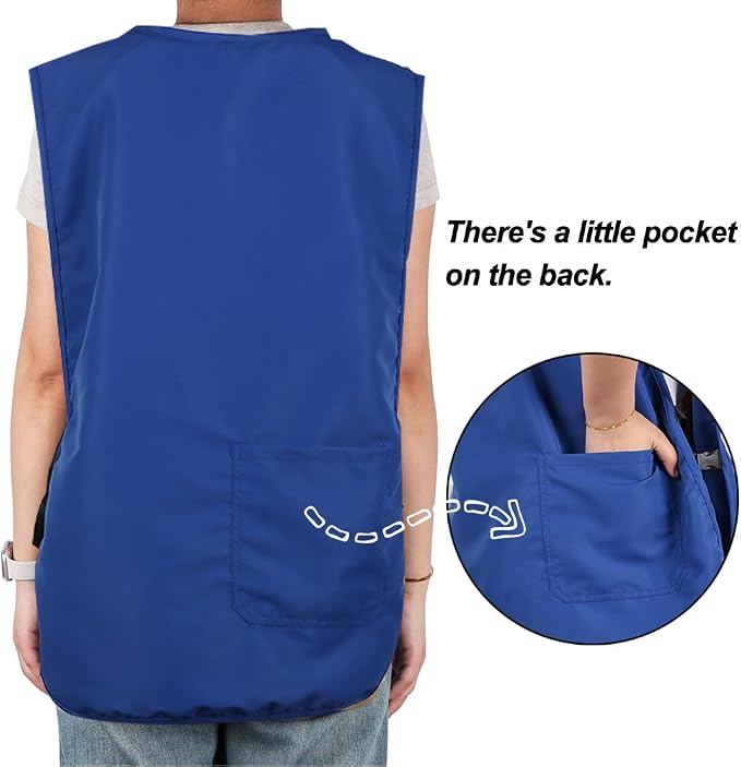 Waterproof Unisex Cobbler Apron with 4 Pockets Vest Style Ultralight Chef Waiter Work Overalls - Image 3