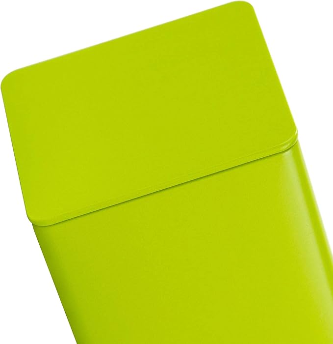 Colorful Square Tin Can Empty Cube Steel Box Storage Container for Treats, Gifts, Favors, Loose Tea, Coffee and Crafts, Mini Portable Small Storage Kit (Green, 2-Large)