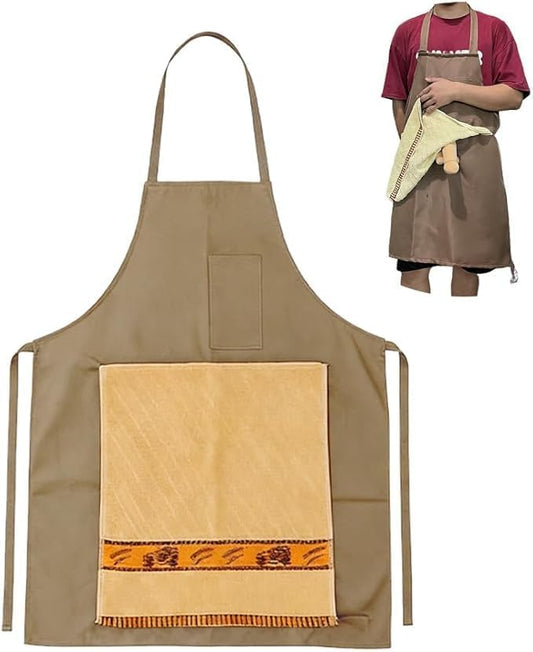 Chef Apron Bib Apron with 2 Large Pockets Adjustable Neck Strap Kitchen Apron Cooking Apron Stripes Baking Apron by Unknown