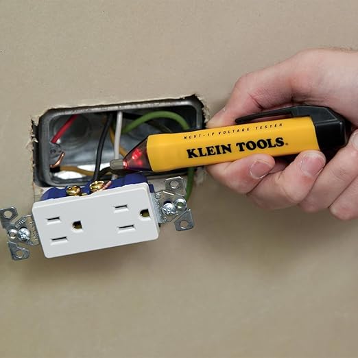 Klein Tools 80067 Electrical Test Kit with IR Digital Thermometer, Multimeter, Non-Contact Voltage Tester Pen and Receptacle Tester, 4-Piece