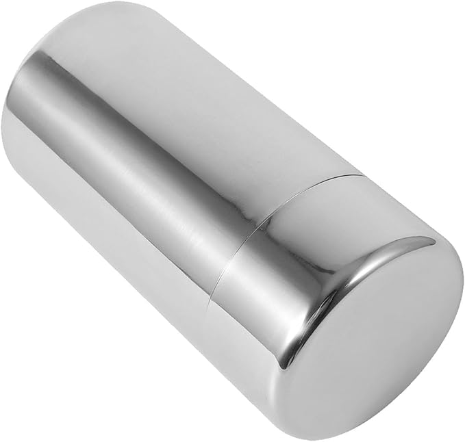 Tea Canister, Double Seal Tea Tins for Loose Tea, Stainless Steel Tea Tin Canister, Round Tea Storage Containers with Airtight Double Lids for Coffee Sugar, 5.9 x 3.0in (L)