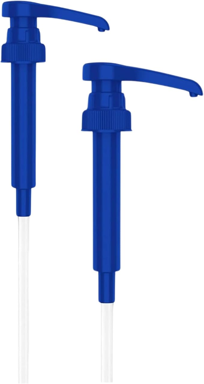 Syrup Pump Compatible with Torani, Davinci and Skinny (Set of 2) - fits Bottles (25.4 oz-750ml) (Blue) by PERMINKS