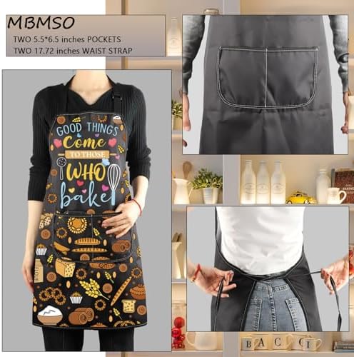 MBMSO Baking Apron the Secret Ingredient is Always Love Apron Baker Gifts Baking Cooking Gifts for Bake Lover Kitchen Apron - Image 3