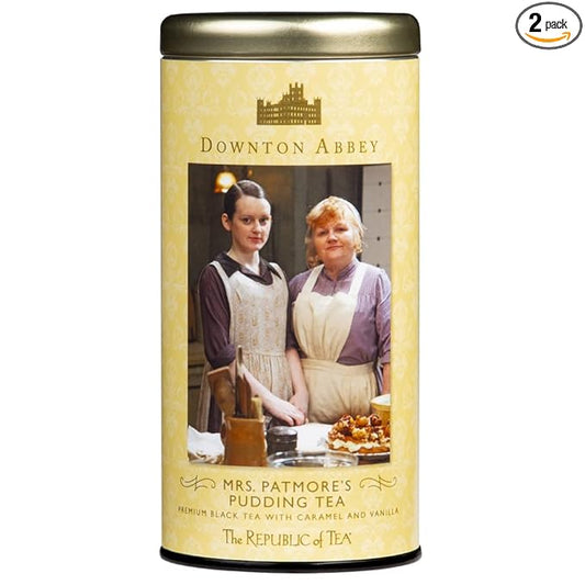 The Republic of Tea Downton Abbey Mrs. Patmore's Pudding Tea, 36 Tea Bags, Caramel Vanilla Black Tea (Pack of 2)