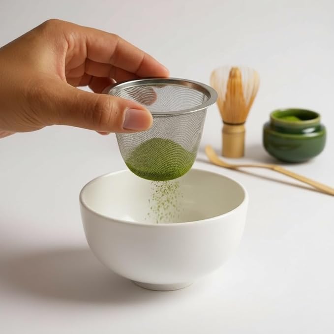 Japanese Fine Mesh Tea Sifter – Stainless Steel Tea Strainer for Matcha & Loose Leaf Tea Made in Japan
