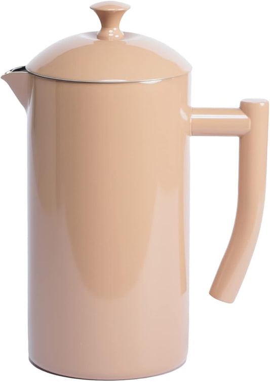 Frieling Double-Walled Stainless Steel French Press Coffee Maker - Sandstone 34 fl oz - Camping & Insulated French Press Coffee Pot