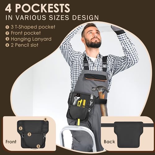 Likesing Server Apron, Serving Apron with Pockets for Waitress, Waiter Waist Tool Pouch Bag with 59'' Adjustable Belt - Image 3