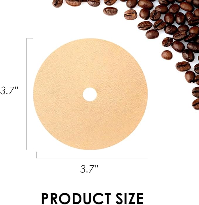 Mimore Percolator Coffee Filters - 300PCS 3.75in Disc Coffee Filters for Percolators - Unbleached Disposable Percolator Filters