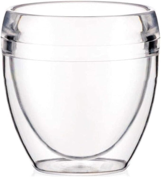 Bodum 8oz Pavina Outdoor Double-Wall Plastic Tumbler, BPA-Free, Set of 6, Clear