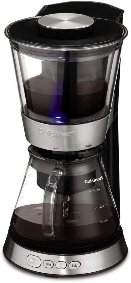 Cuisinart (Refurbished) DCB-10 Automatic Cold Brew Coffeemaker, 7 cups, Silver (Renewed)