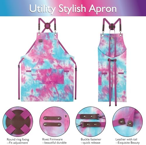 Kitchen Apron, Work Apron, Canvas Apron, Phantom Blue | Multiple Pockets, Gardening, Painting, BBQ, Carpenter, Sizes M to XXL - Image 3