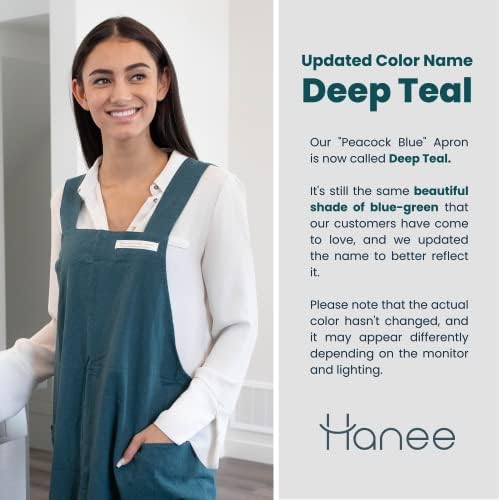 HANEE Cotton Aprons for Women and Men | Cross-Back Apron with Pockets - Image 6