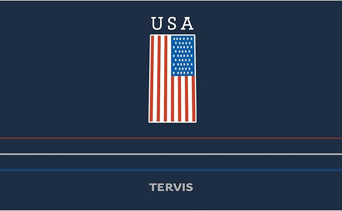 Tervis Traveler Americana USA Flag Triple Walled Insulated Tumbler Travel Cup Keeps Drinks Cold & Hot, 20oz, Stainless Steel