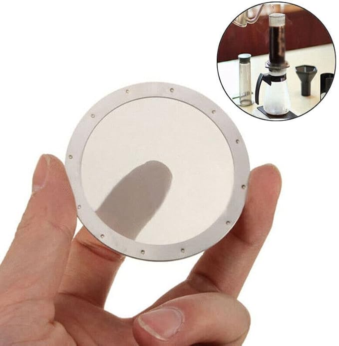 1* Solid Reusable Ultra-Fine Stainless Steel Mesh Filter for AeroPress Coffee Maker Parts New