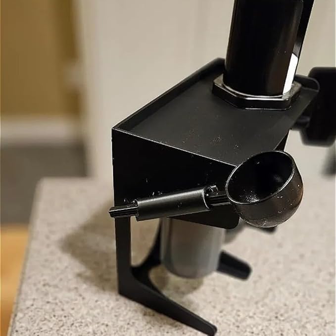 Versatile Stand & Storage Box for Standard Aeropress Coffee Makers - Ideal for Air Drying, Organizing, and Featuring Dedicated Slots for Scoop, Mixer, and Paper Cups (Black)