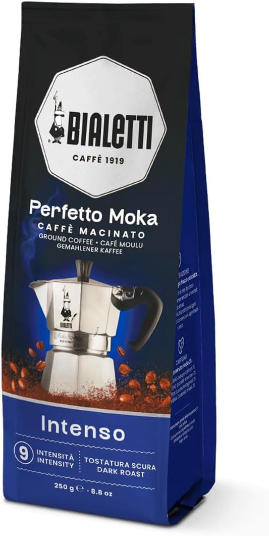 Bialetti Perfetto Moka Café Moulu Intenso (Strong) Dark Roast 250 g