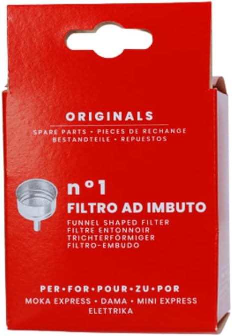 Bialetti Spare Parts, Includes 1 Funnel Filter, Compatible with Moka Express, Fiammetta, Break, Happy, Dama, Melody Sport, Alpina, Timer and Rainbow (3 cups), mehrfarbig