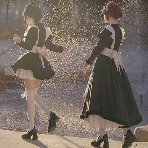 White Maid Apron for Women Cotton Waist Half Maid Costume Victorian Retro Ruffled Kitchen Cute Vintage Party Cosplay - Image 6