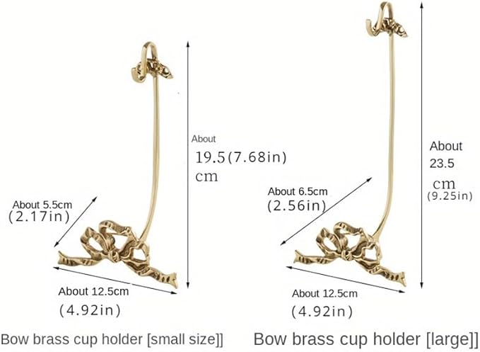 1 Mug Hooks, Brass Material, Classic Durability, countertop Teacup Display Stand, Vintage Coffee Mug Storage Stand, for Restaurants, cafes and Kitchens, Home Decor, Home Storage。 (Large)