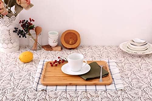 Bamboo Plates,2 Pack Cheese Plates Coffee Tea Serving Tray Fruit platters Party Dinner Plates Sour Candy Tray 13 x 9 x 0.8 inches