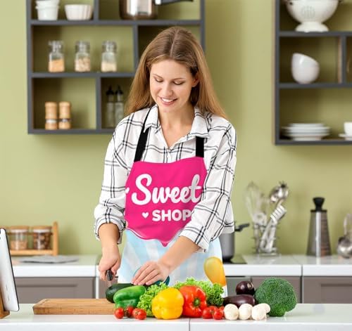 Different Sweets Colorful Waterproof Apron Kitchen Chef Aprons Bibs for Grooming Cooking Baking Painting Gardening - Image 5